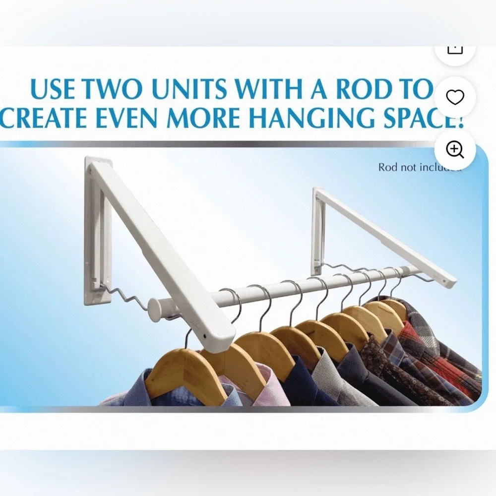 Retractable Clothes Hanger - White
